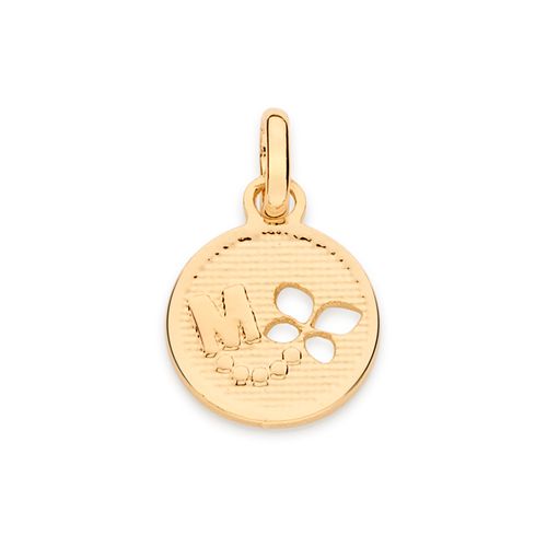 GOLD BUTTERFLY INITIAL PENDANT -LETTER M