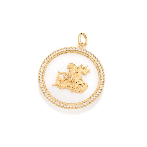 GOLD SAINT GEORGE MEDAL PENDANT