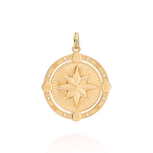 GOLD COMPASS 2 IN 1 PENDANT