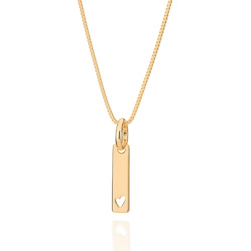 GOLD HEART VERTICAL PENDANT