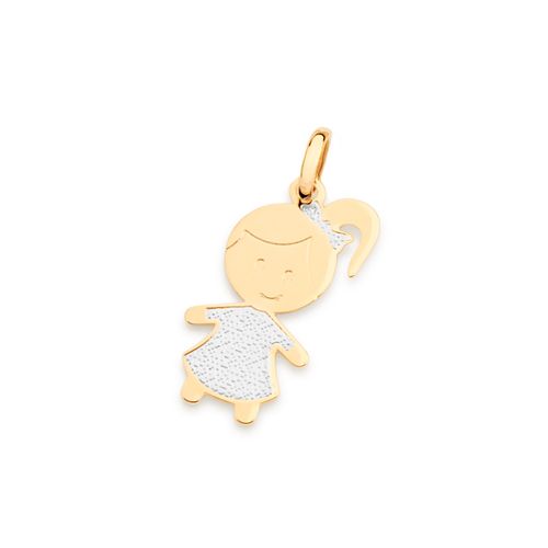 GOLD DOUBLE TONE GIRL PENDANT