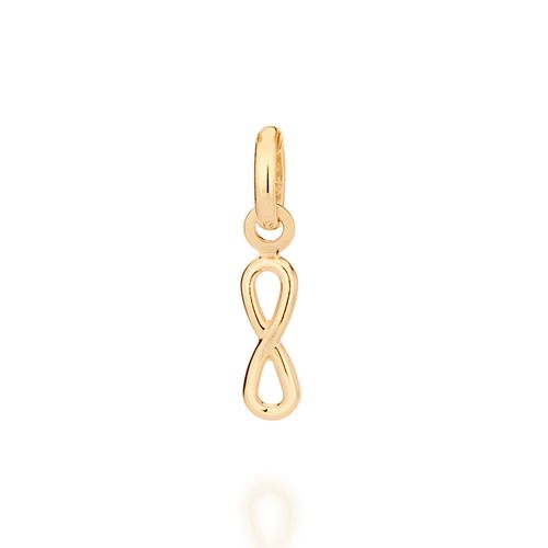 GOLD VERTICAL INFINITY SIGN PENDANT