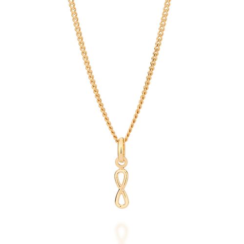 GOLD VERTICAL INFINITY SIGN PENDANT