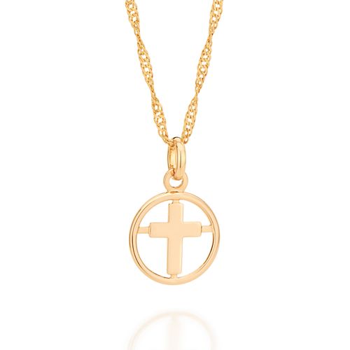 GOLD KID'S CROSS PENDANT