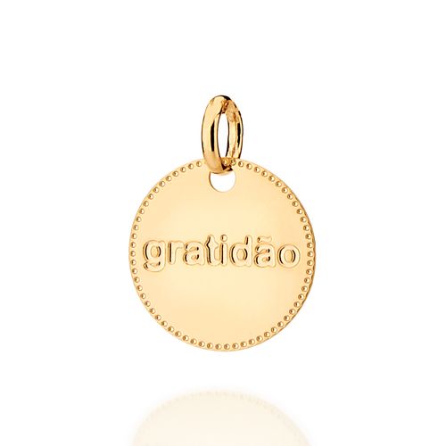 GOLD GRATIDÃO (GRATITUDE) CIRCLE PENDANT