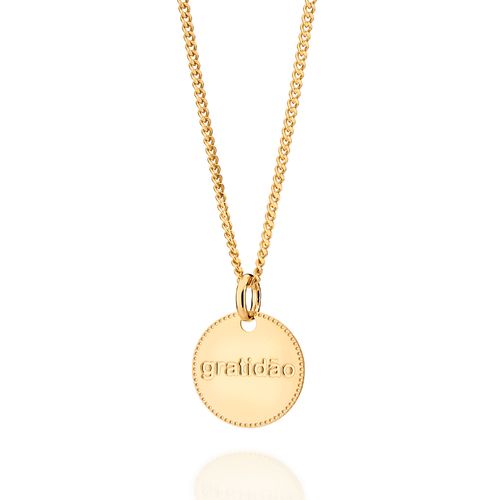 GOLD GRATIDÃO (GRATITUDE) CIRCLE PENDANT