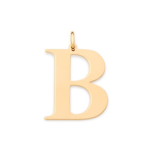 GOLD MODERN MAXI LETTER PENDANT -LETTER B