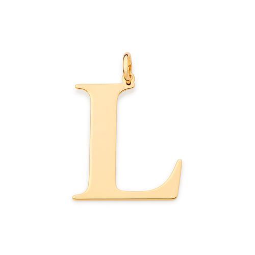 GOLD MODERN MAXI LETTER PENDANT -LETTER L