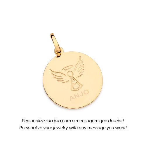 GOLD ANGEL MEDAL PENDANT