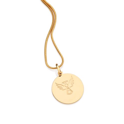 GOLD ANGEL MEDAL PENDANT