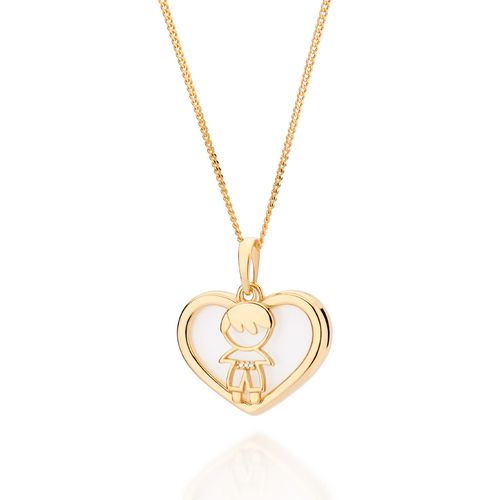 GOLD BOY HEART PENDANT