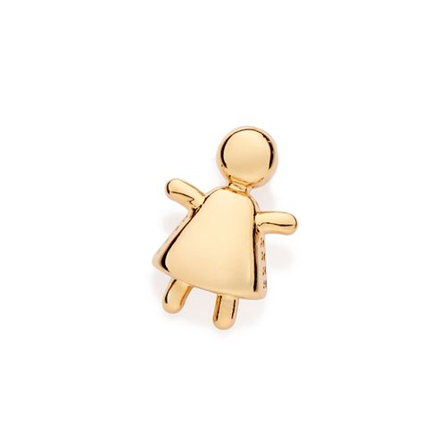 GOLD GIRL STICK FIGURE PENDANT