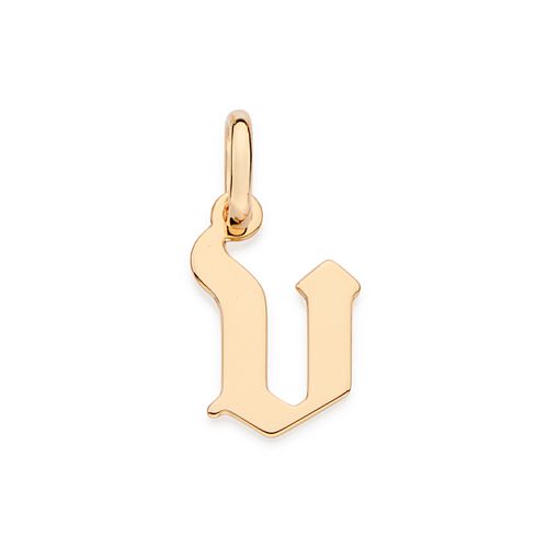 GOLD SCRIPT LETTER PENDANT-LETTER V