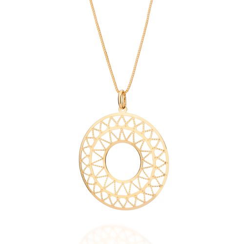 GOLD SUNNY DAY MANDALA PENDANT