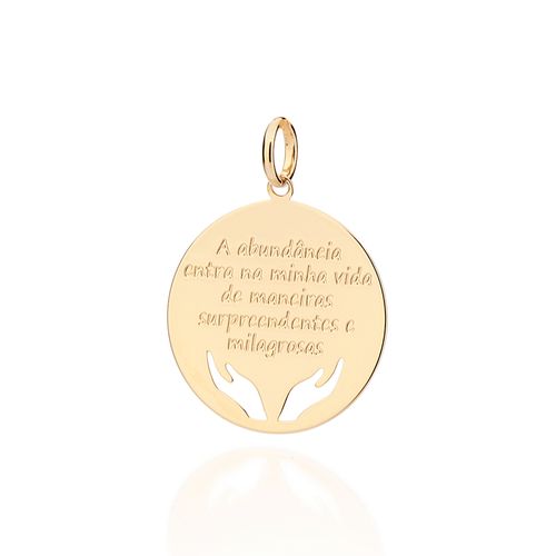 GOLD ABUNDANCE MEDAL PENDANT