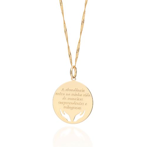 GOLD ABUNDANCE MEDAL PENDANT