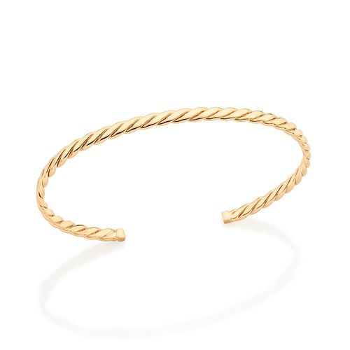 GOLD MEN'S TWISTED CUFF BRACELET