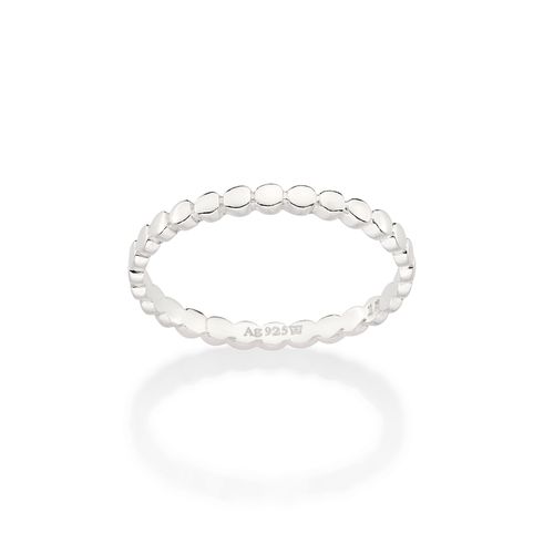 SILVER 925 BUBBLE SKINNY RING