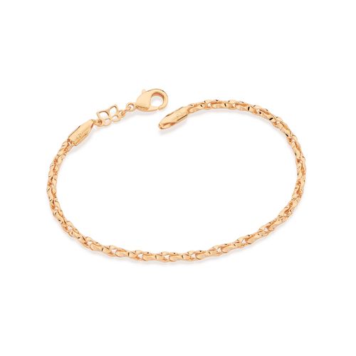 GOLD CROSSED LINK BRACELET