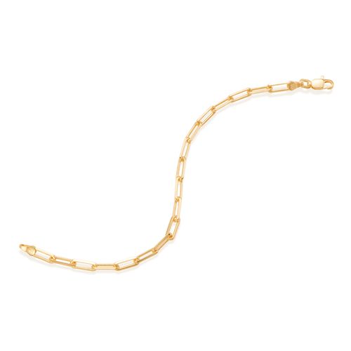 MEN'S GOLD OVAL LINK BRACELET - 20CM