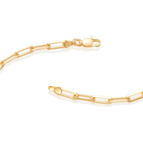 MEN'S GOLD OVAL LINK BRACELET - 20CM