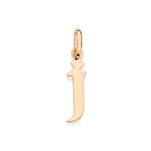 GOLD SCRIPT LETTER PENDANT-LETTER J