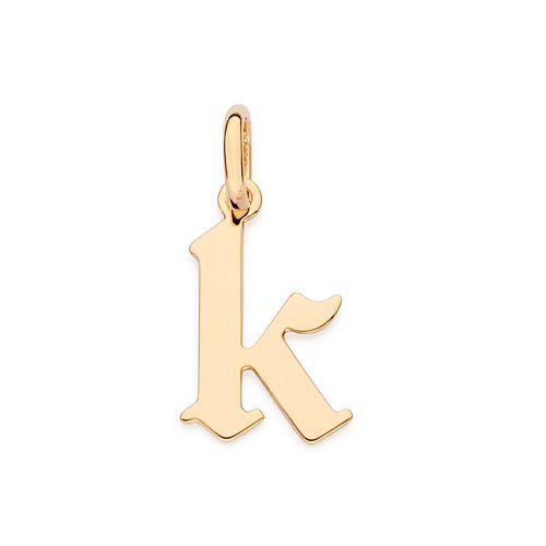 GOLD SCRIPT LETTER PENDANT-LETTER K