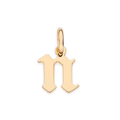 GOLD SCRIPT LETTER PENDANT-LETTER N