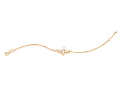 GOLD BRACELET WITH ZIRCONIA