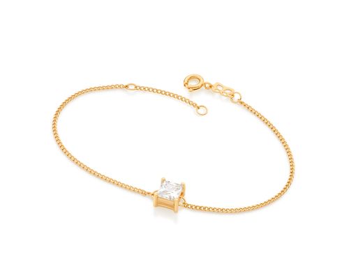 GOLD BRACELET WITH ZIRCONIA