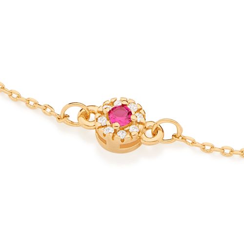 GOLD BRACELET WITH ZIRCONIA