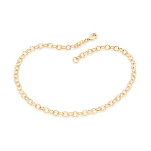 GOLD CABLE LINK ANKLET - 28CM