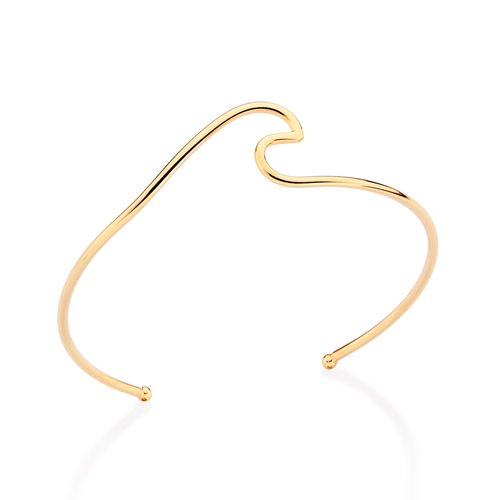 GOLD WAVE SKINNY CUFF BRACELET