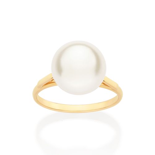 GOLD PEARL DREAMS SOLITAIRE RING