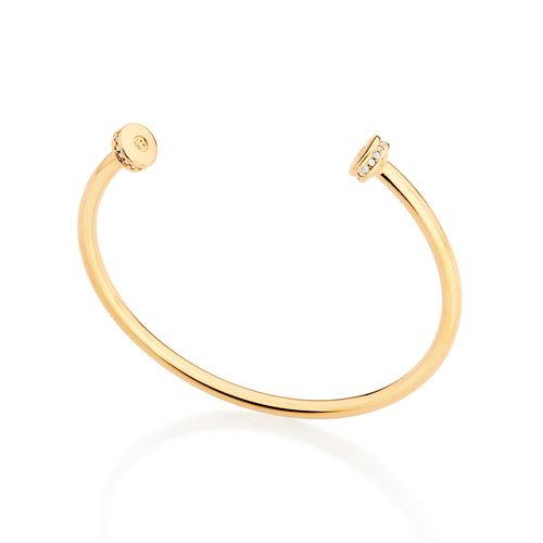 GOLD HAMMERED NAIL CUFF BRACELET