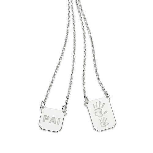 SILVER 925 MEN’S PAI (DAD) SCAPULAR NECKLACE