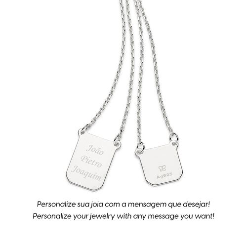 SILVER 925 MEN’S PAI (DAD) SCAPULAR NECKLACE