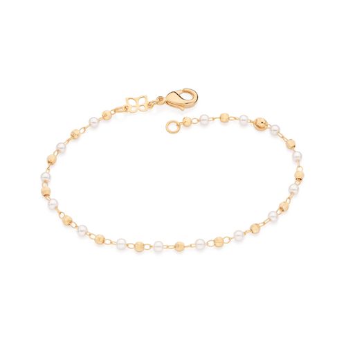 GOLD BRACELET WITH PEARLS