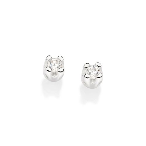 SILVER 925 SMALL SOLITAIRE STUD EARRINGS