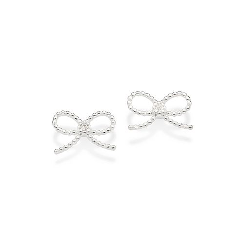 SILVER 925 BOW STUD EARRINGS