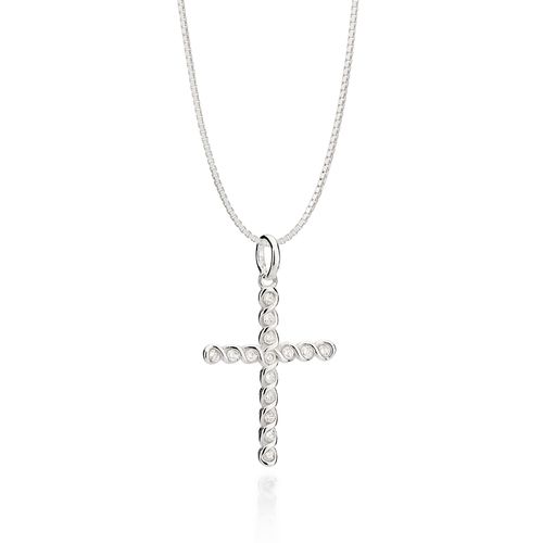 SILVER 925 TWISTED CROSS PENDANT