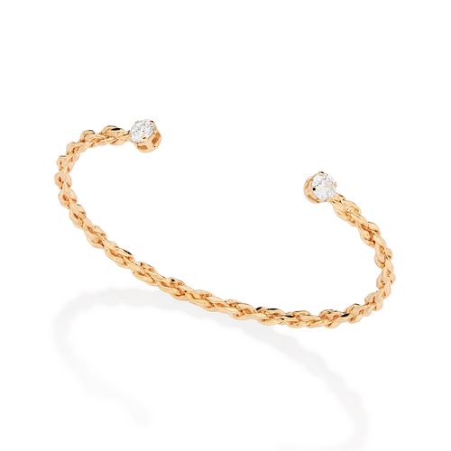 GOLD TWISTED CUFF BRACELET