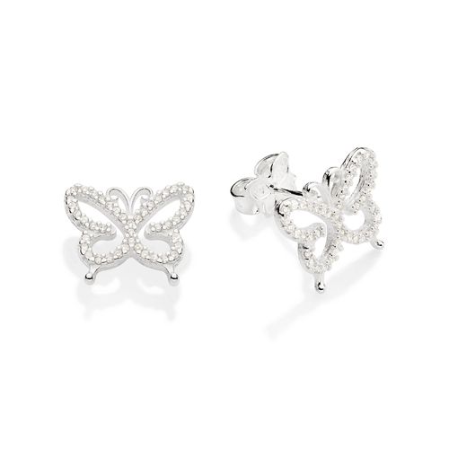 SILVER 925 BUTTERFLY STUD EARRINGS