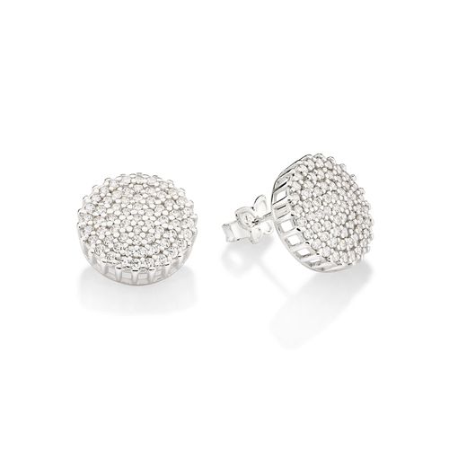 SILVER 925 BUTTON EARRINGS