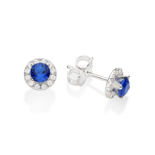 SILVER 925 SOMETHING BLUE STUD EARRINGS