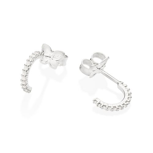 SILVER 925 PLIÉ HUGGIE EARRINGS