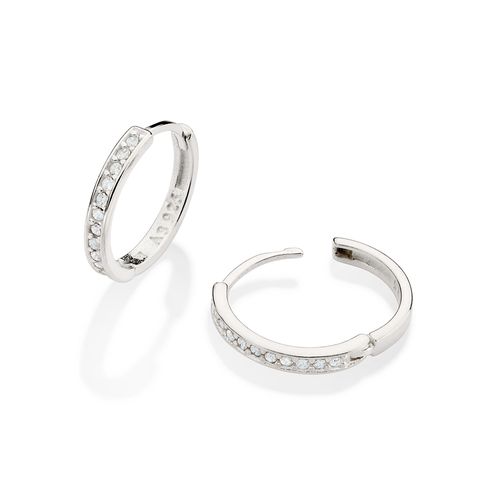 SILVER 925 SHINY HOOP EARRINGS