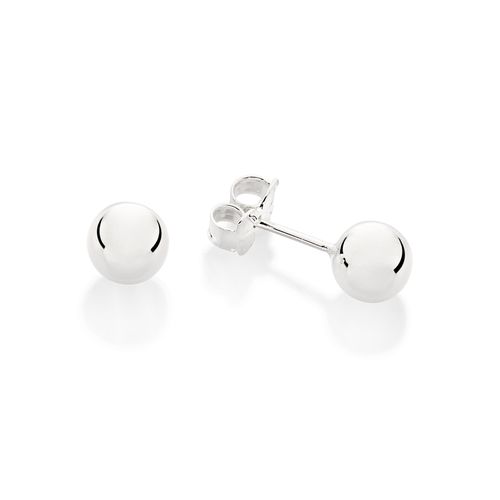 SILVER 925 SPHERE LARGE STUD EARRINGS