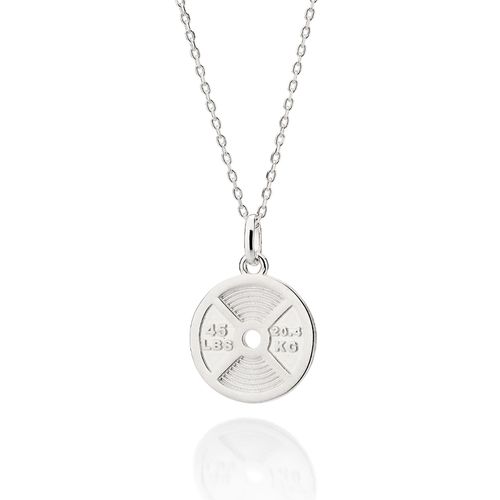 SILVER 925 MEN'S WEIGHTLIFTING PENDANT