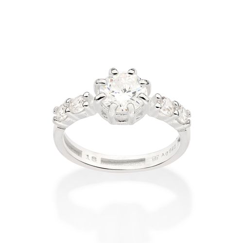 SILVER 925 CHRISTMAS TIME SOLITAIRE RING